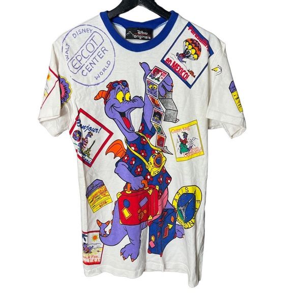 VTG Disney Figment All Over T Shirt Medium - Picture 1 of 8